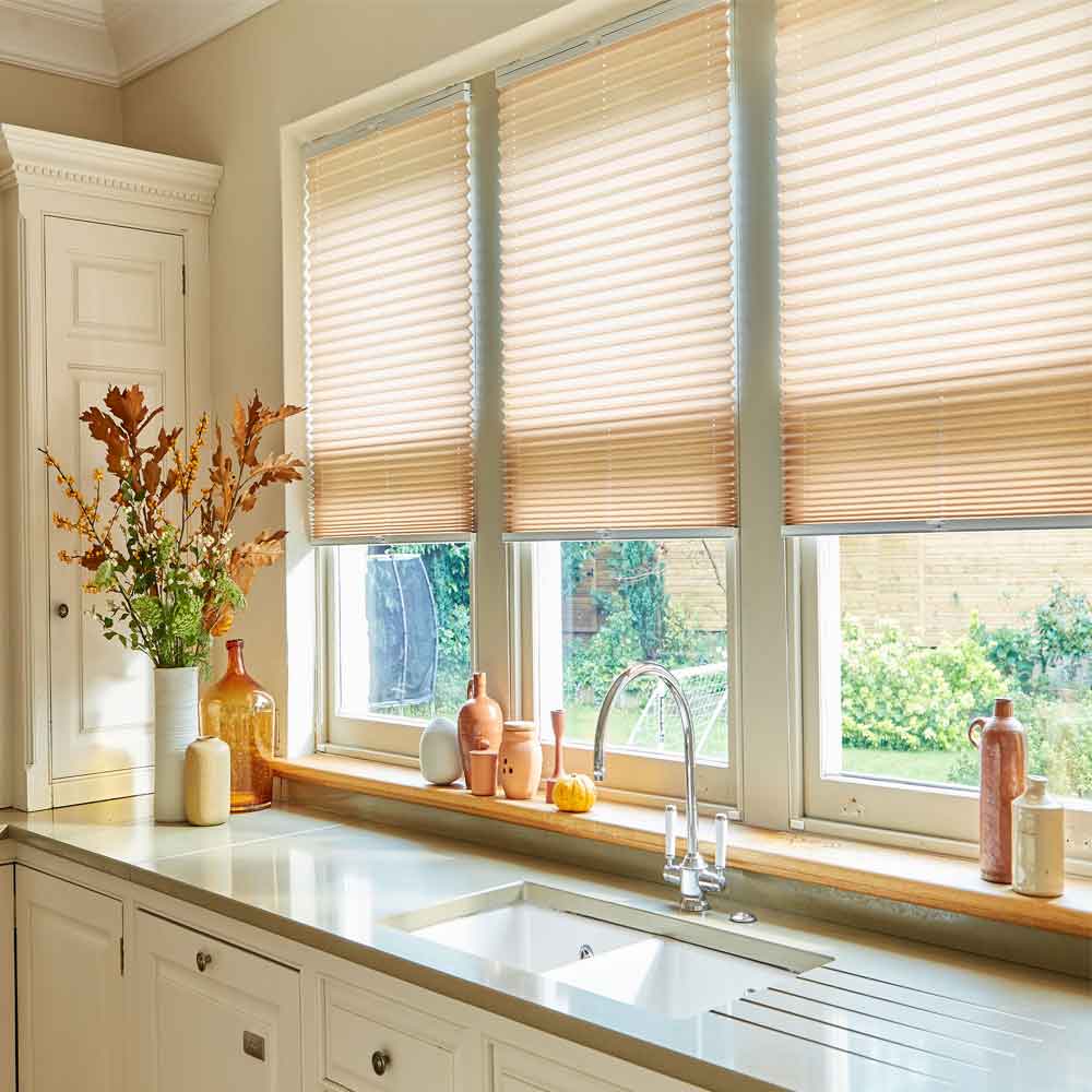 Pleated blinds in Dorset